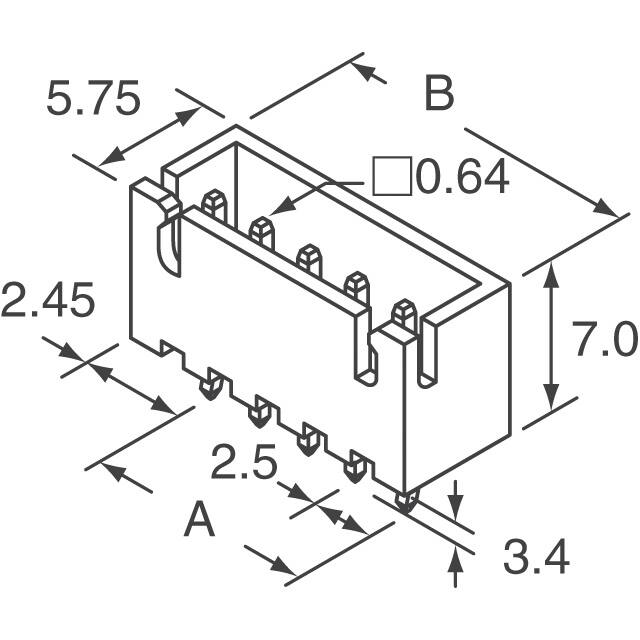 B5B-XH-A(LF)(SN) JST Sales America Inc.  Headers Male Pins